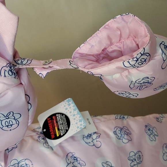 NWT Disney Baby Pink Minnie Mouse Snowsuit - 18 Months - Picture 6 of 14